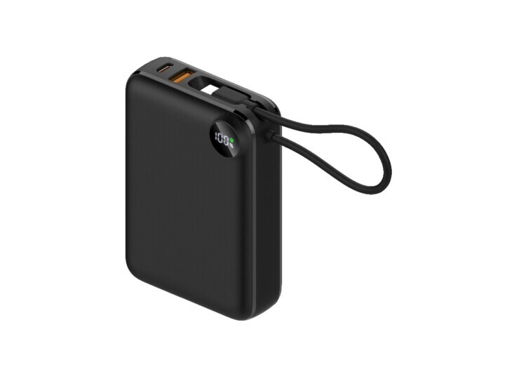 モバイルバッテリー ケーブル一体型 20000mAh LAZOS(ラソス) L-MBC20-BK/3621x1個 モバイル充電器拍卖