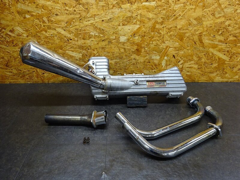 【250814】SRX600(1JK-010)◆ 社外マフラー エキパイ サイレンサー ヨシムラ サンパー THUMPER 初期型 凹み/サラサラ音有 【SRX400 1JL拍卖