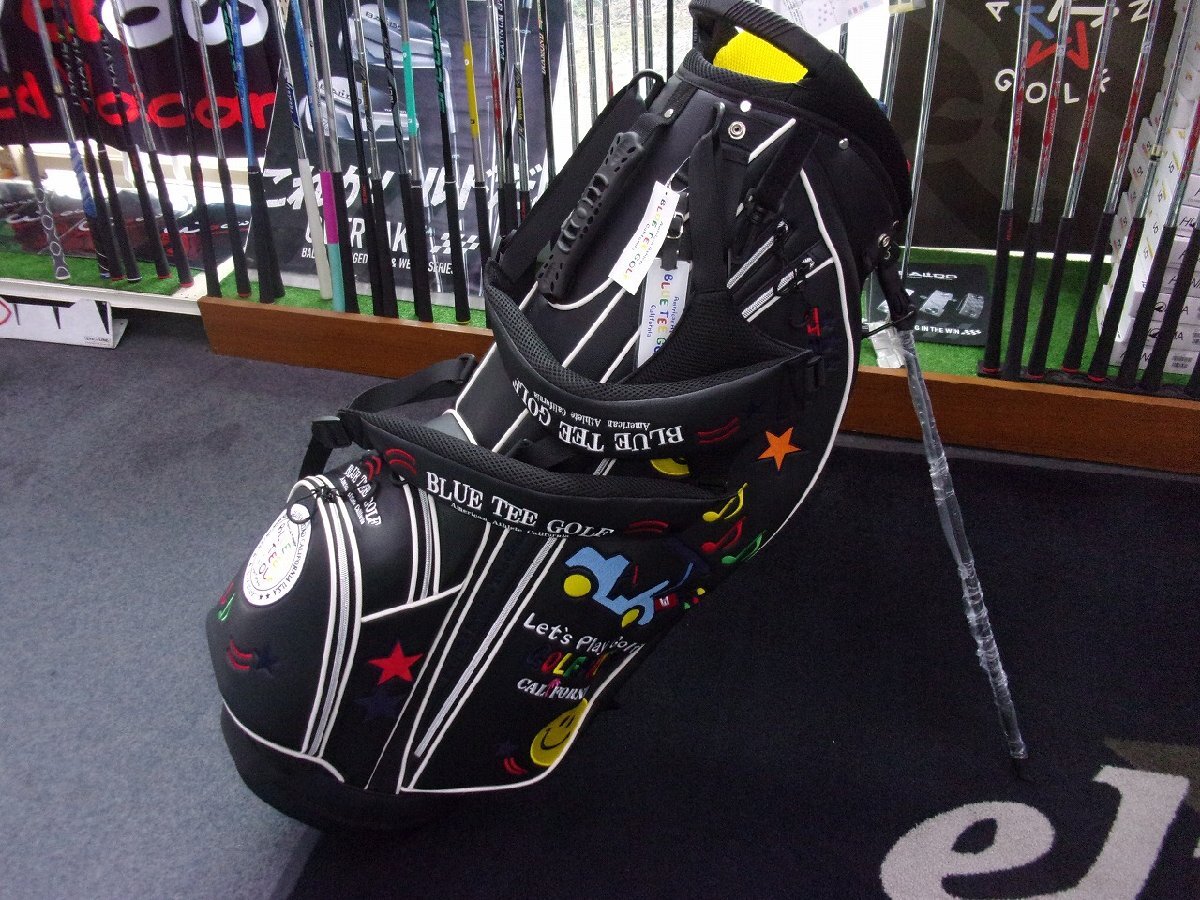 【新品】Blue Tee Golf ブルーティーゴルフ キャディバッグ 9型 46インチ対応 6分割 3.2kg BTG-CB008-BK拍卖