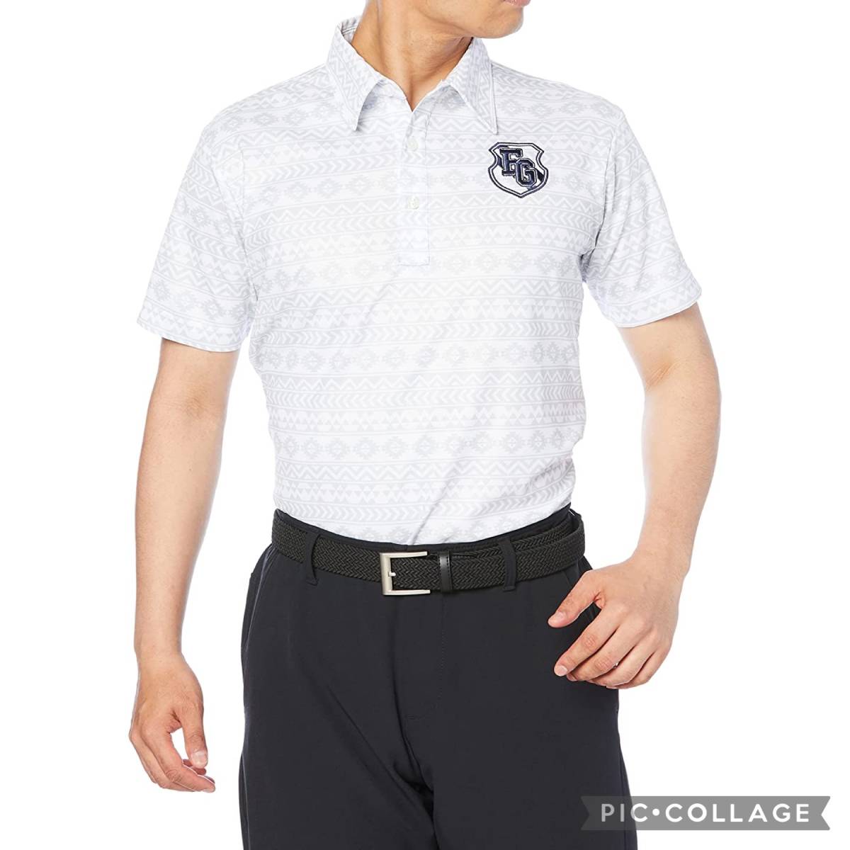 新品 フィラ ゴルフ 半袖 ポロシャツ Lサイズ 白 ホワイト 741-672 吸汗速乾 UVカット 税込8,690円 メンズ ゴルフウェア ゴルフシャツ拍卖