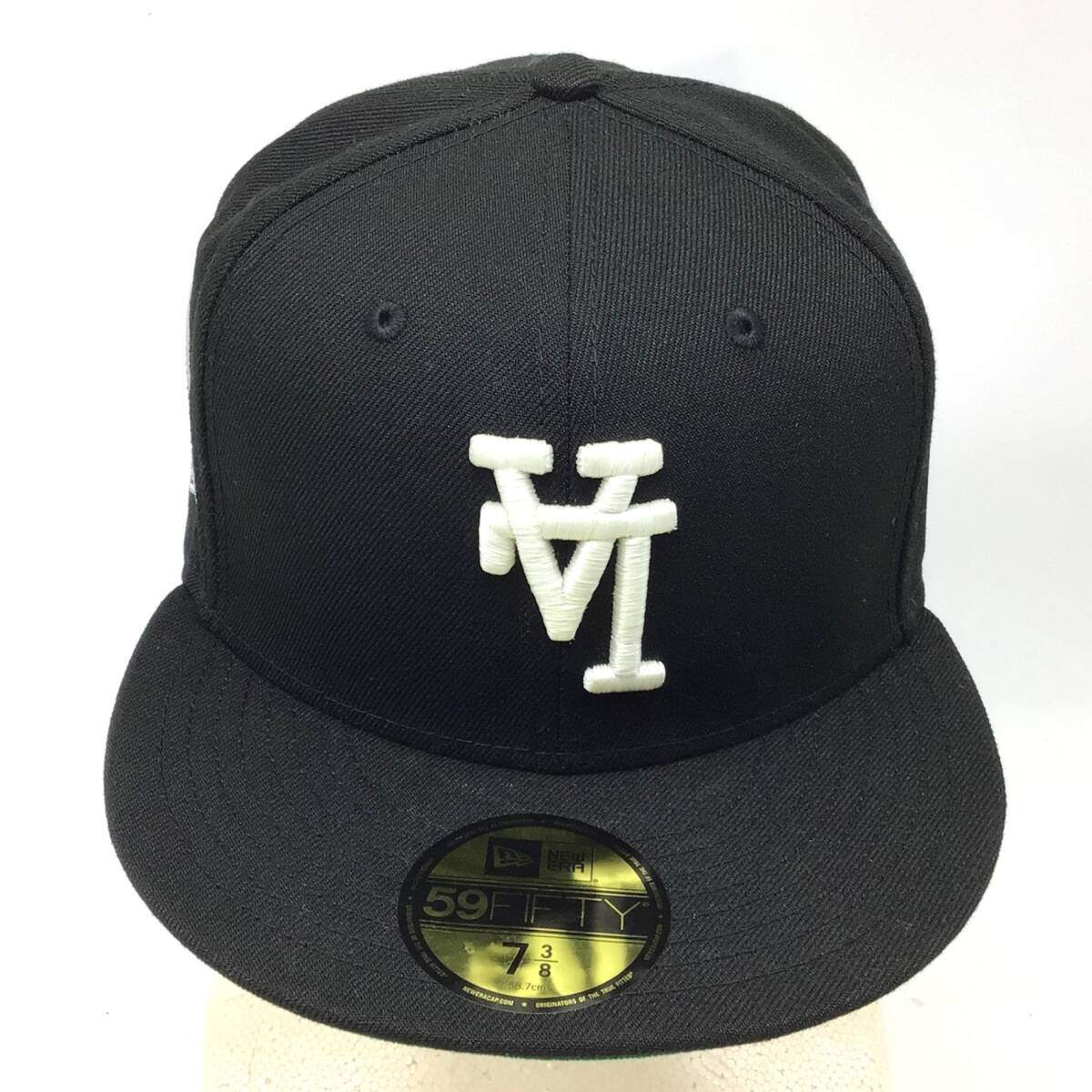 8395 【海外限定】NEW ERA ニューエラ MLB ロサンゼルス ドジャース LA 逆ロゴ キャップ 7 3/8 野球帽 偏光拍卖