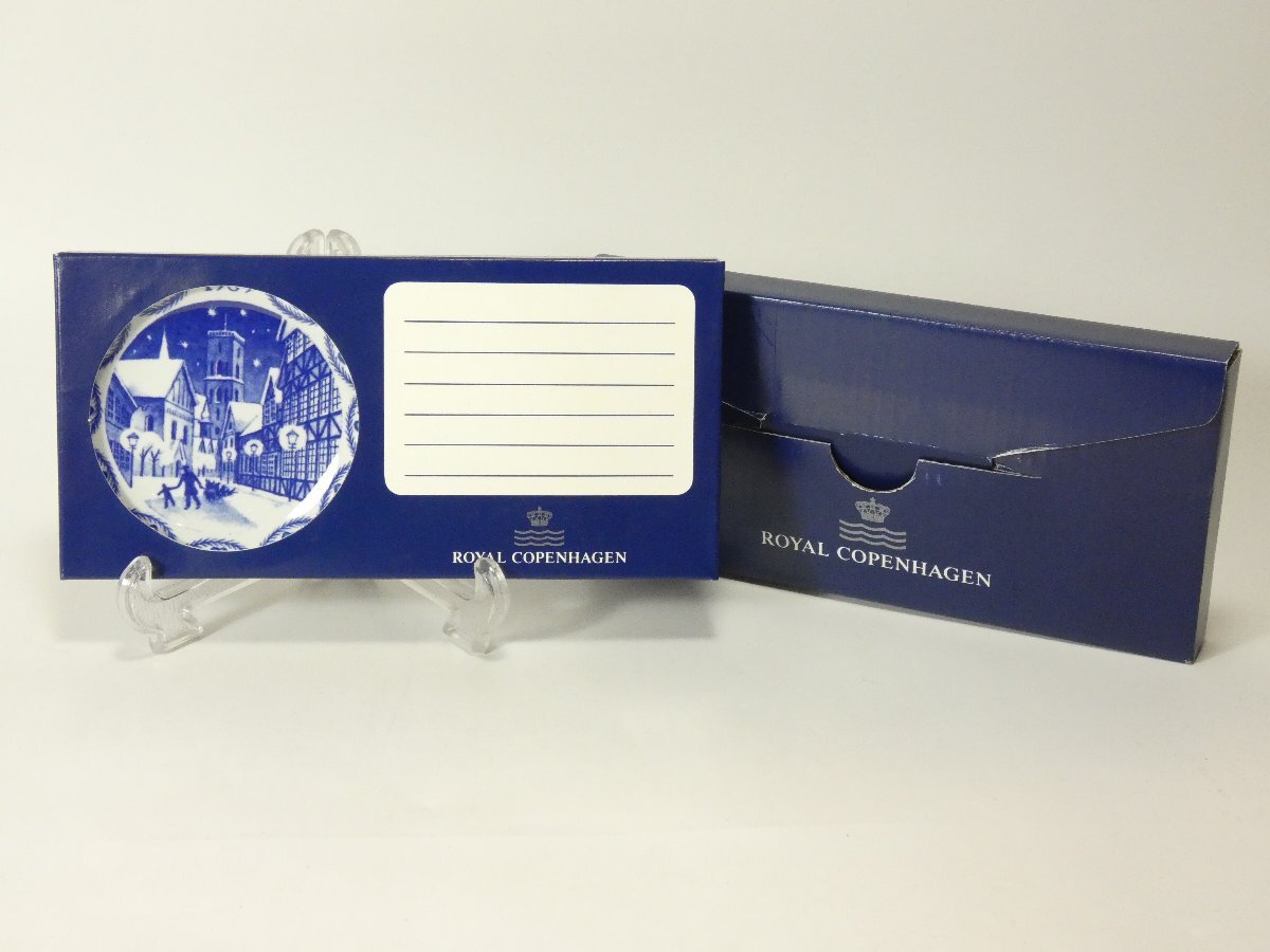◇ロイヤルコペンハーゲン ミニイヤープレート 1989 JUL I RIBE CHRISTMAS TOWN 箱付◇NYS30176拍卖