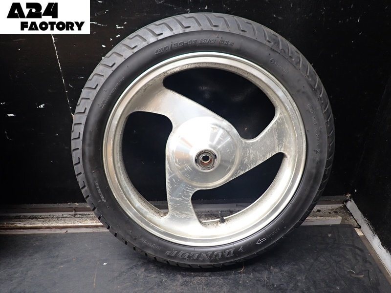 I1R7-0807 カワサキ エリミネーター250V フロントホイール タイヤ 【VN250A-002~ 1998年 動画有】拍卖