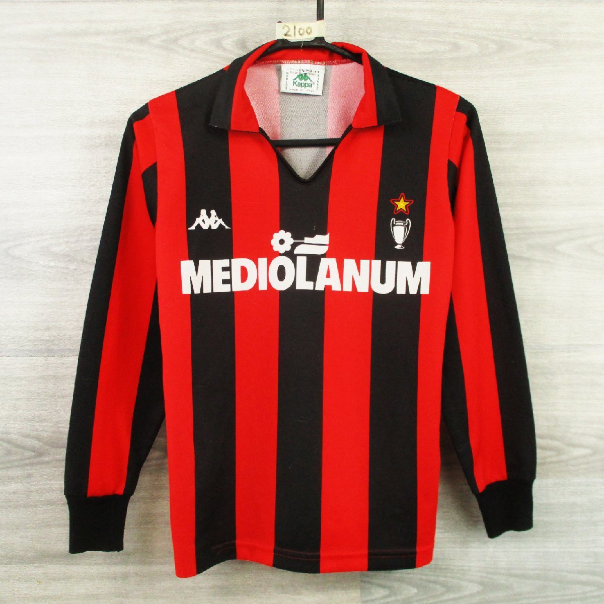 88-89 ACミラン(H)長袖 kappa 当時物 イタリア製 M2100y拍卖