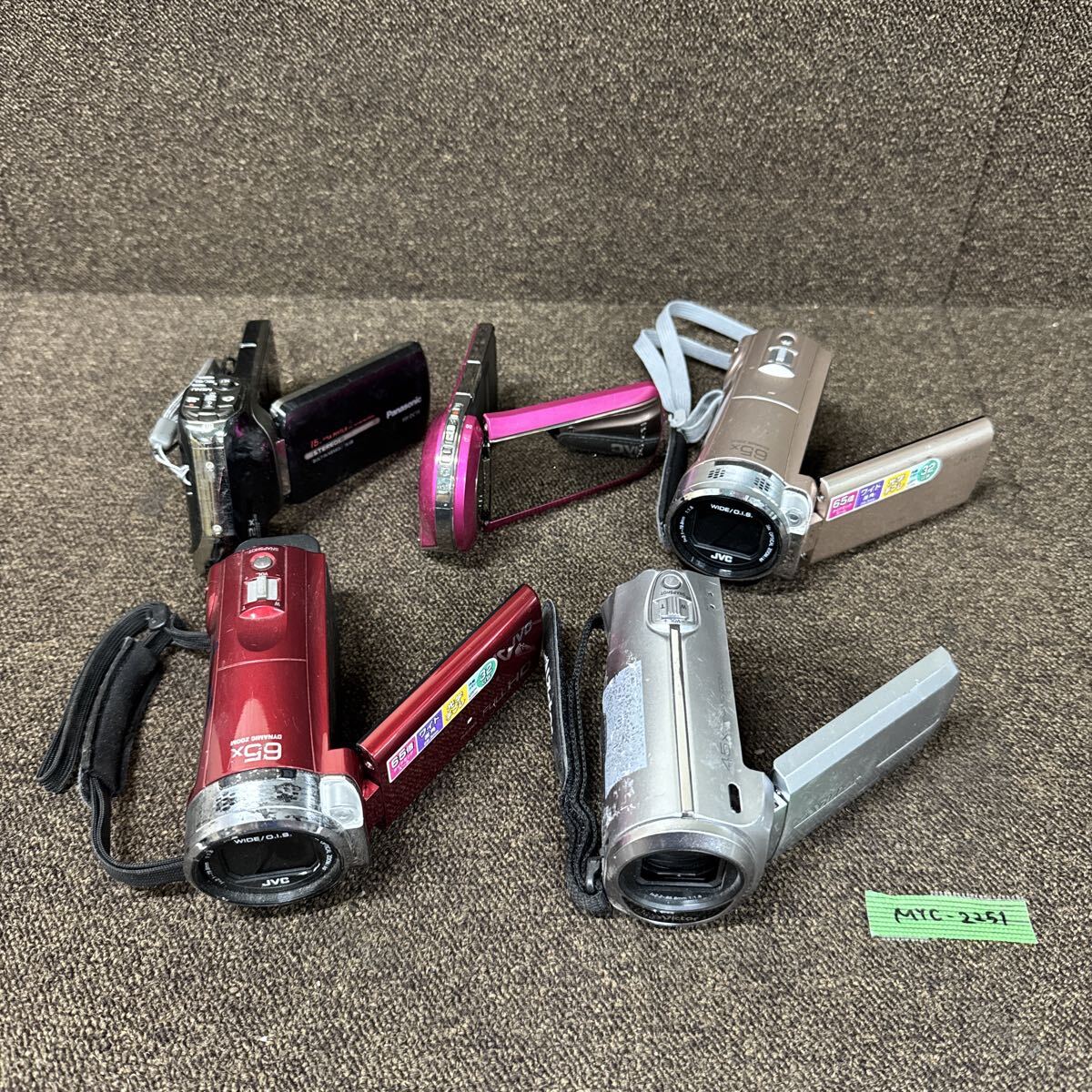MYC-2251 激安 ビデオカメラ Panasonic JVC etc. 5個セット 動作未確認 現状品 同梱不可拍卖