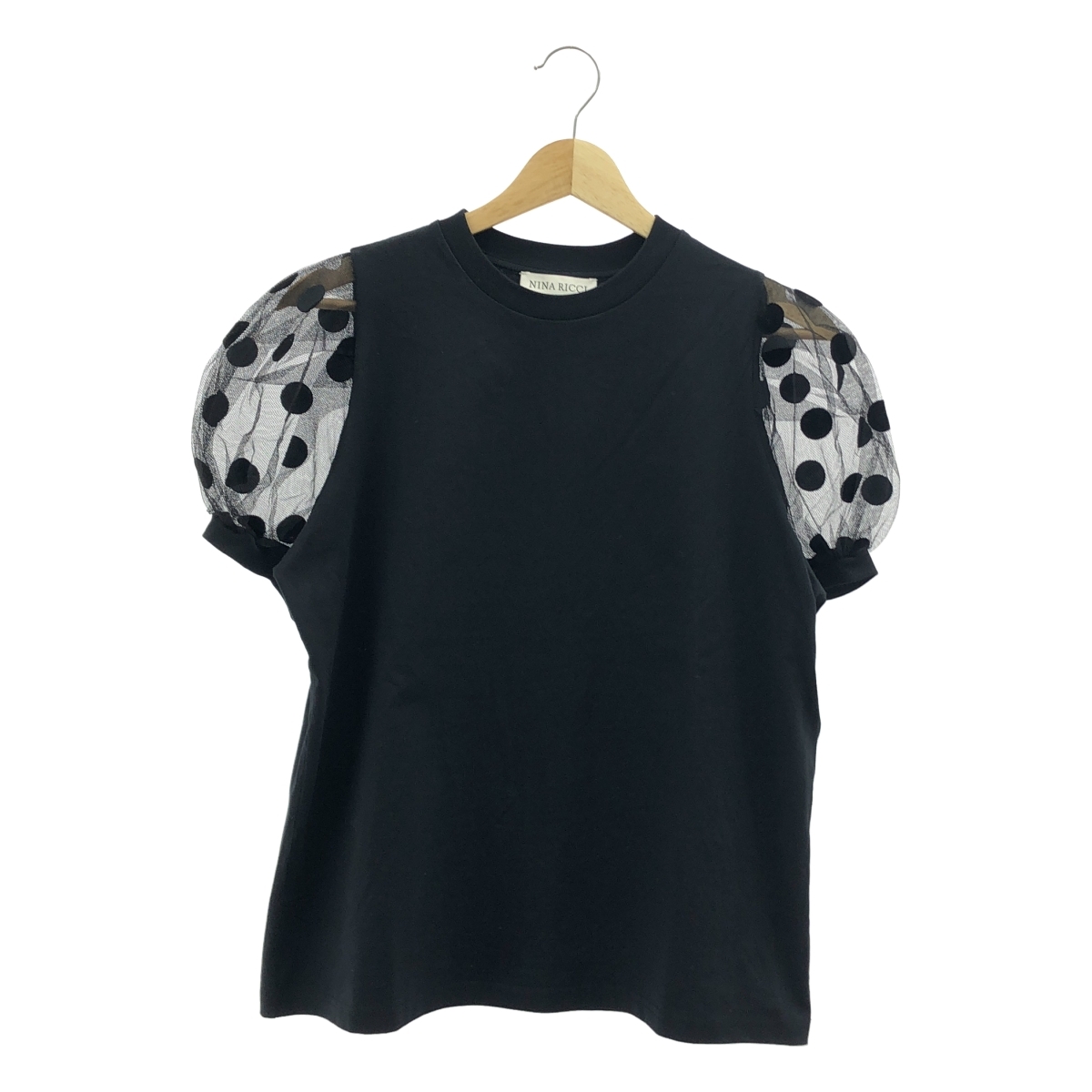 NINA RICCI / ニナリッチ POLKA DOT PS TEE メッシュ パフスリーブ カットソー拍卖
