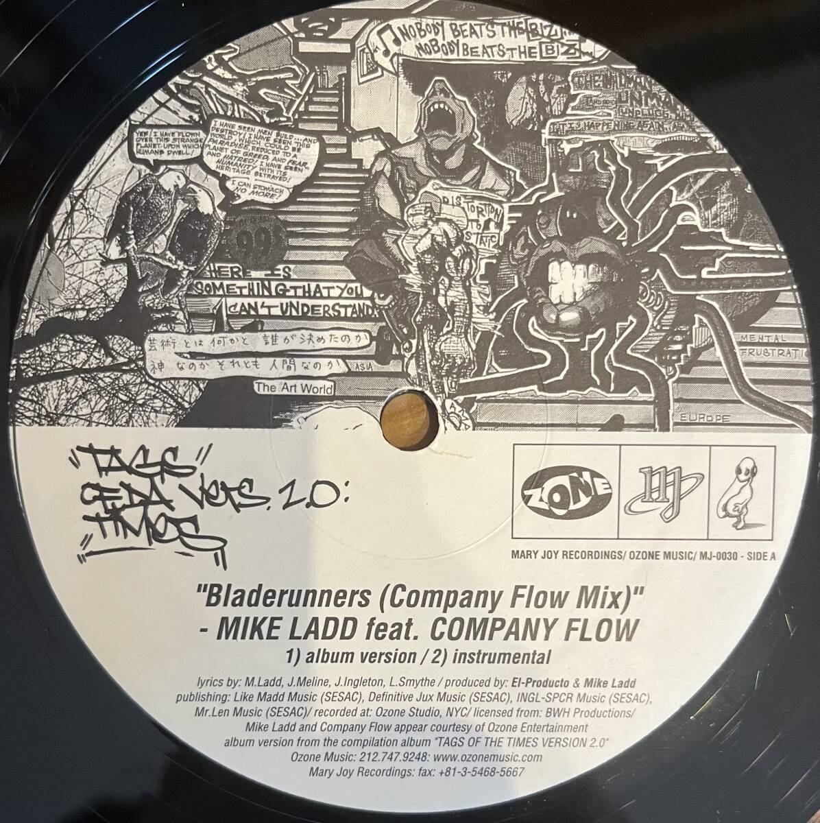 【12】Mike Ladd / Sonic Sum Bladerunners (Company Flow Mix) / Window Seat (The Bus Song):maryjoy tags of times underground拍卖