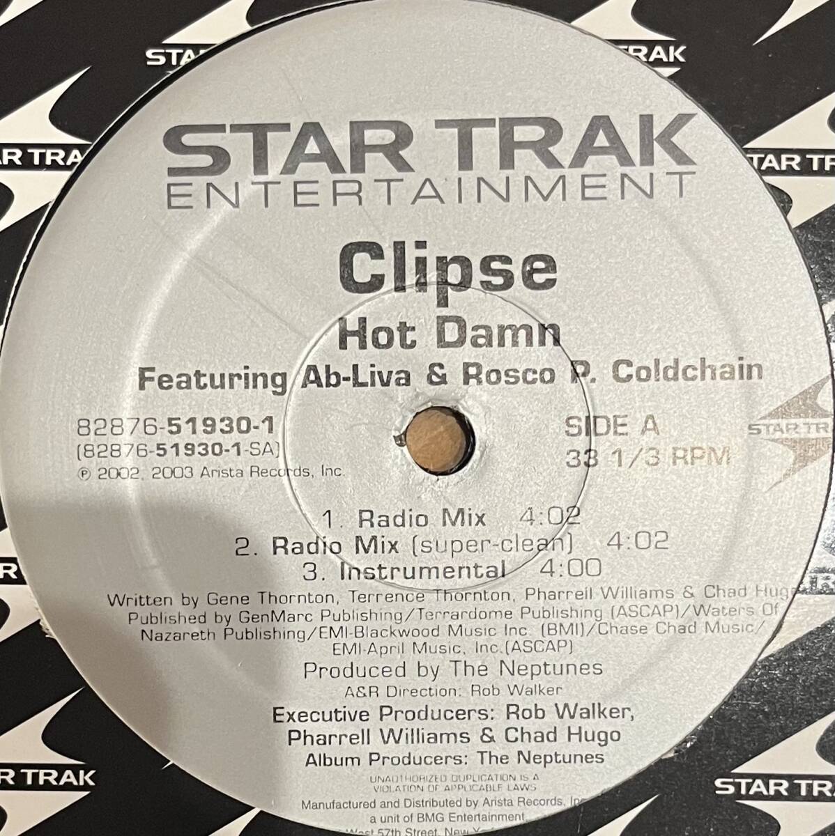 【12】CLIPSE / HOT DAMN:Neptunes pharrell pusha-t拍卖