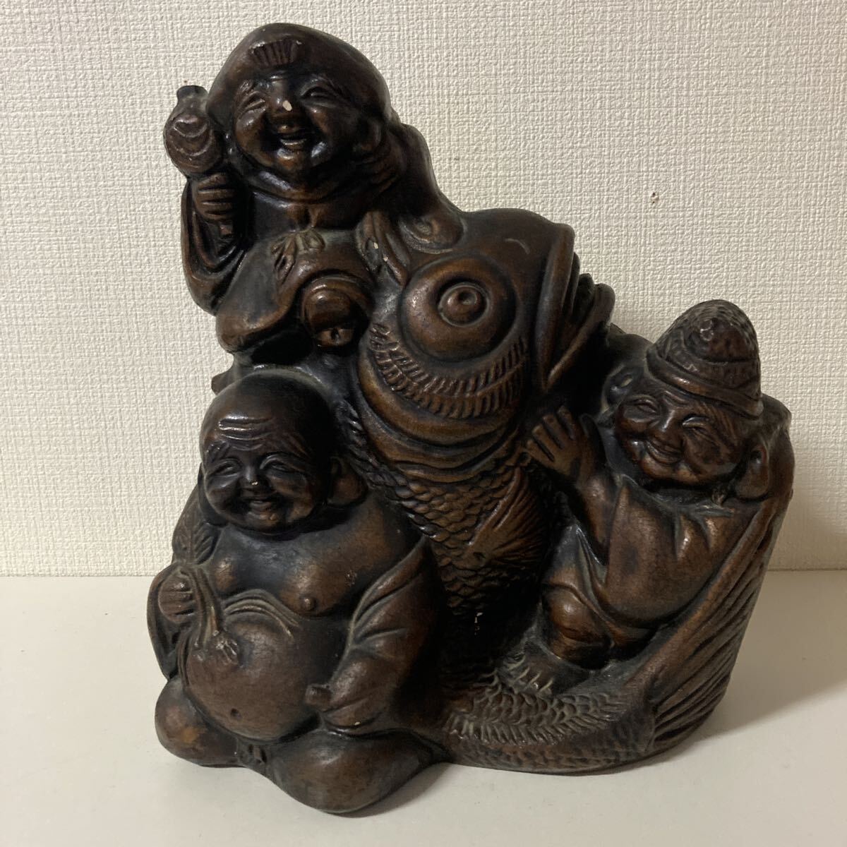 骨董品 縁起物 置物/大黒天・恵比寿天・布袋尊拍卖