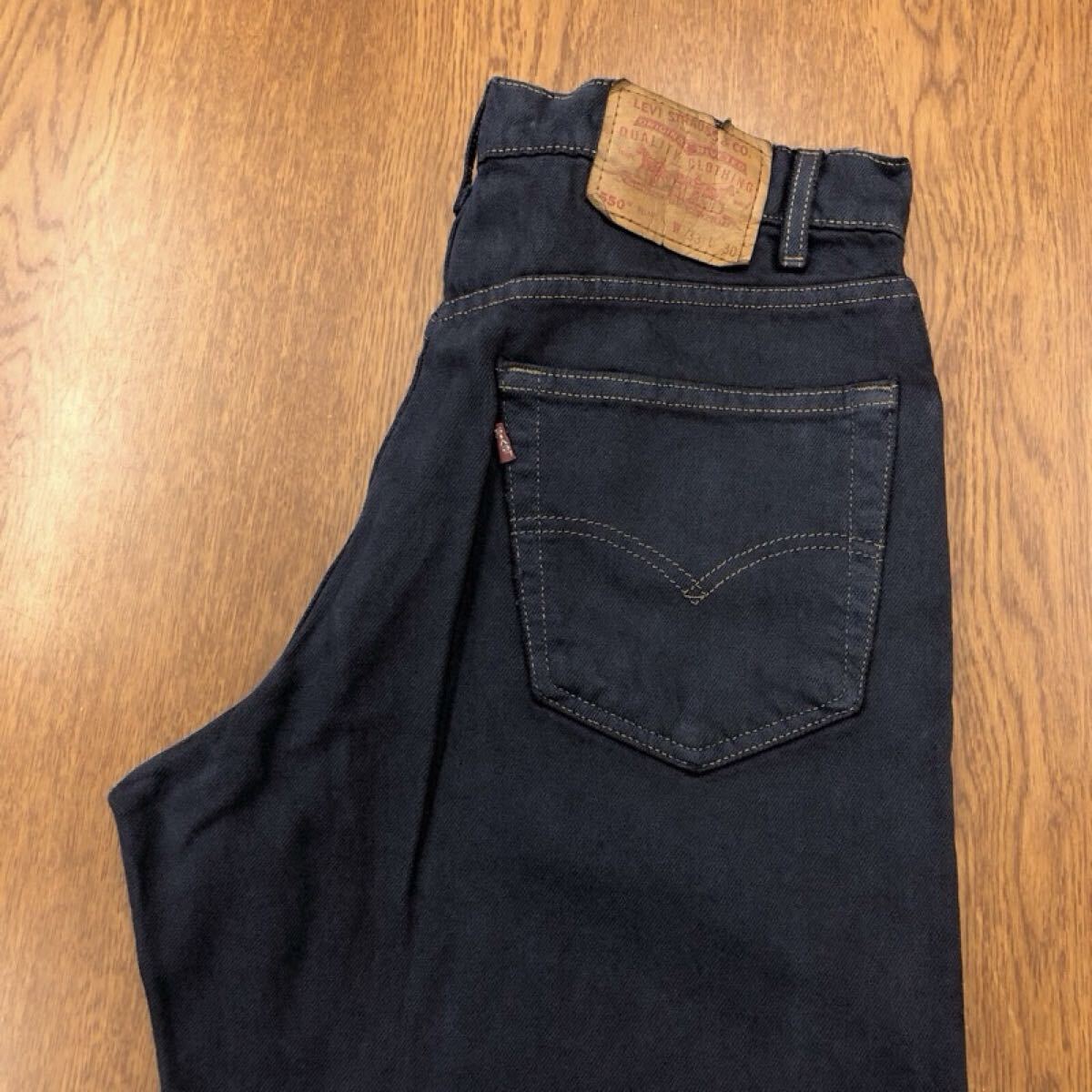 【GH107】Levi's 550 W33 L30 後染め 製品染め ネイビー ジーンズ ジーパン デニムパンツ DYEパンツ ブランド古着 リーバイス550 送料無料拍卖
