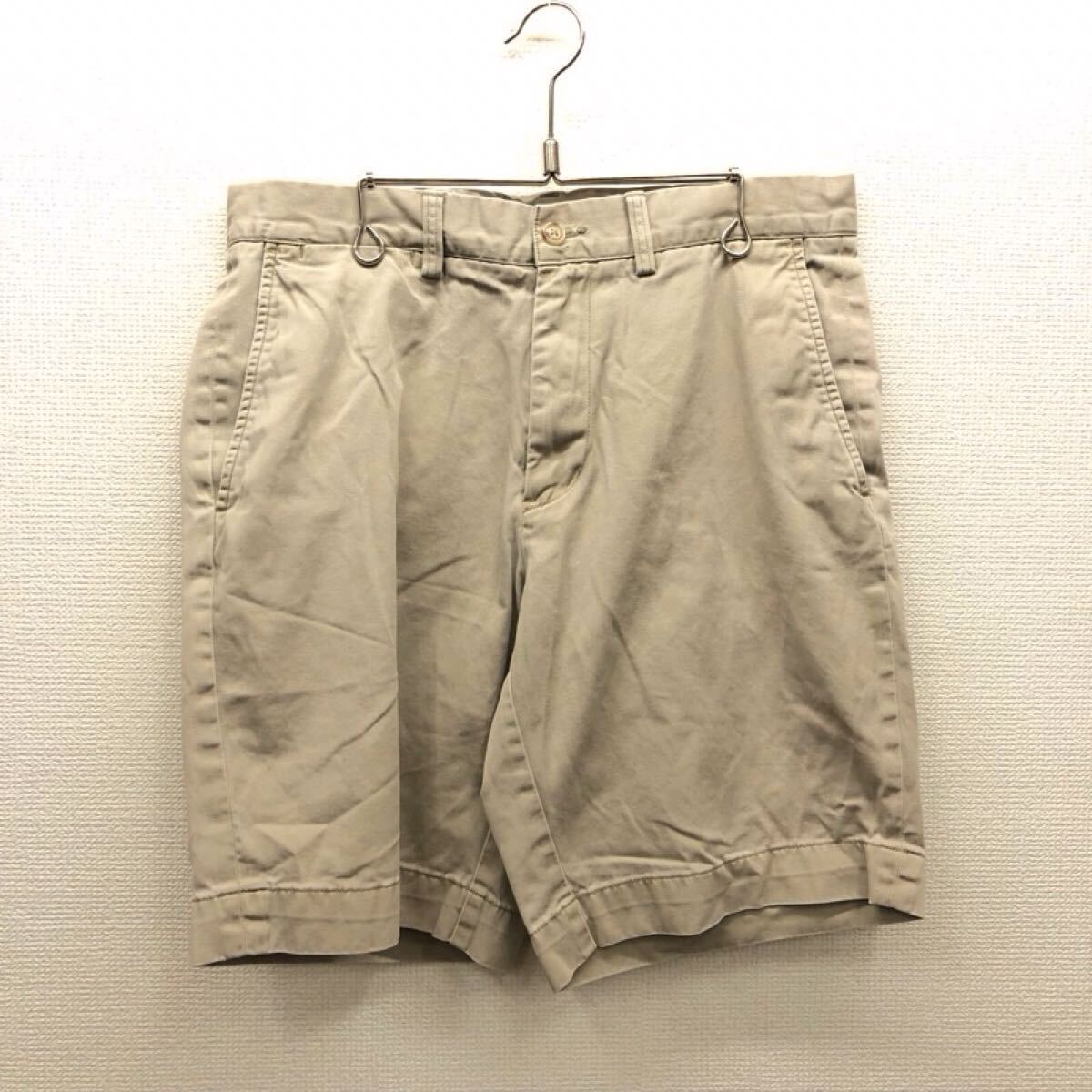 【GH187】POLO by Ralph Lauren W31 チノハーフパンツ ベージュ メンズブランド古着 ポロ ラルフローレン ショートパンツ 送料無料拍卖