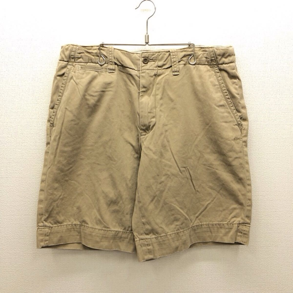 【GH198】POLO by Ralph Lauren W35 ワークハーフパンツ ベージュ メンズブランド古着 ポロ ラルフローレン ショートパンツ 送料無料拍卖