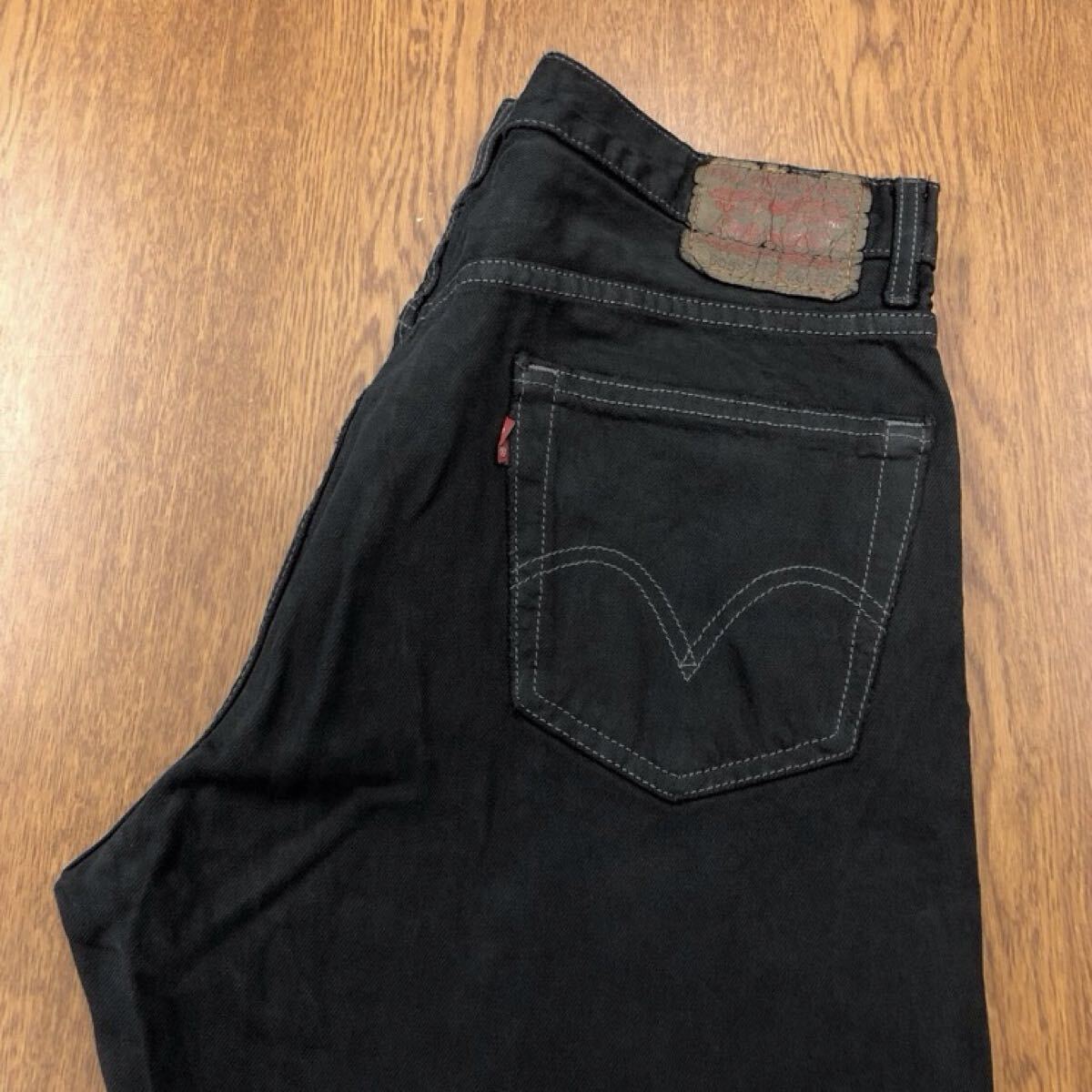 【GH241】Levi's 505 後染め 製品染め ブラック ジーンズ ジーパン デニムパンツ DYEパンツ ブランド古着 リーバイス505 刻印785M 送料無料拍卖