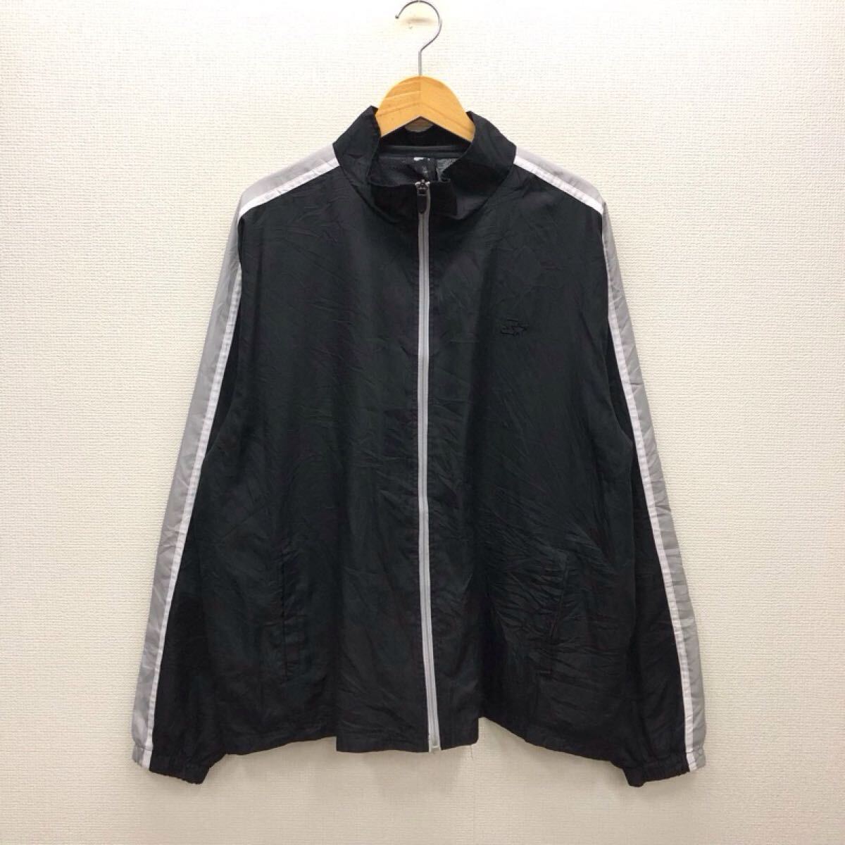 【GH617】STARTER XLサイズ ウィンドブレーカー ブラック 袖口ゴム ブランド古着 スターター スポーツウェア 送料無料拍卖