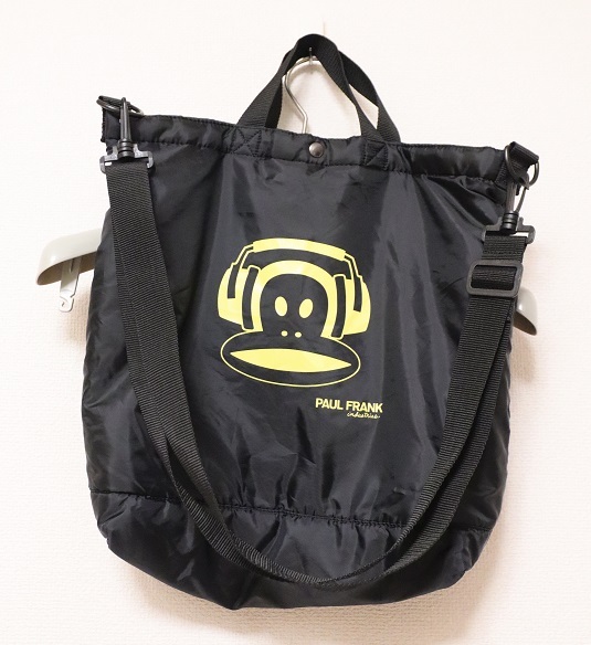 ポールフランク PaulFrank トートバッグ 兼用 ショルダーバッグ 2WAYバッグ ナイロン製品 ブラック 美品 ナルミヤインターナショナル拍卖