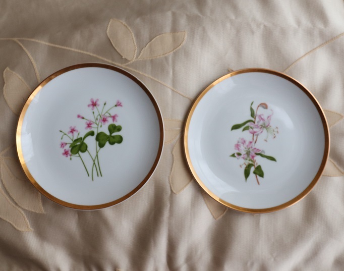 素敵!上品!I.kimijima アイキミジマ 小皿 2枚セット 花柄 直径約16cm拍卖