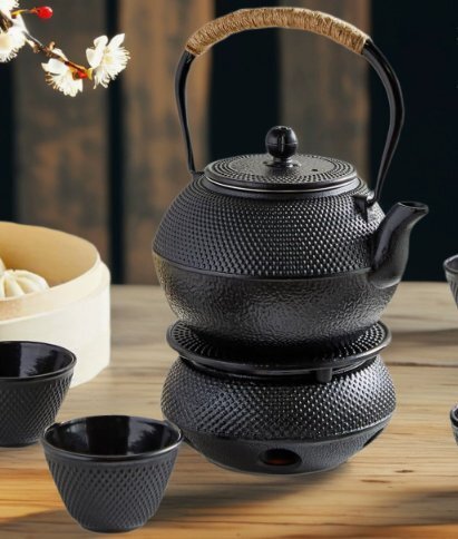 日本の銑鉄の急須とヤカン家庭用囲炉裏煮です拍卖