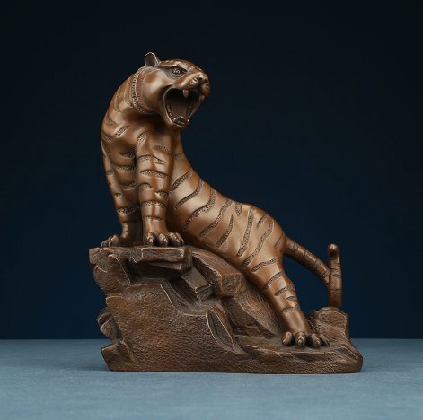 紫銅上山虎置物干支の虎寅虎銅虎応接間書斎事務室のカウンターは工芸品を飾ります拍卖