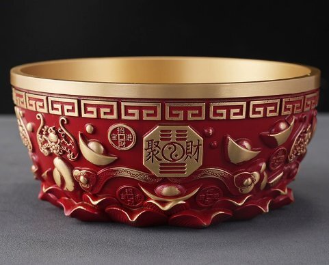 全銅聚宝盆置物銅家庭用応接間装飾招き招き財大号米甕銅盆工芸品貯金箱拍卖