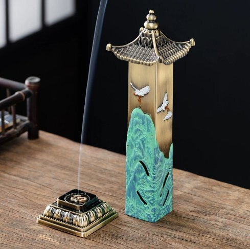 立式華頂線香炉香挿中国式香炉置物家庭用室内香挿茶室書斎香道檀香炉拍卖