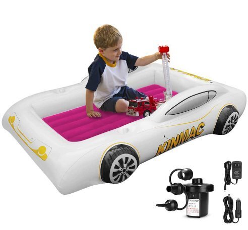 空気で膨らませる子供の空気クッションベッド家庭用マット厚手のベッド昼寝マット空気ポンプ内蔵キャラクターカー空気で膨らませるベッドで拍卖