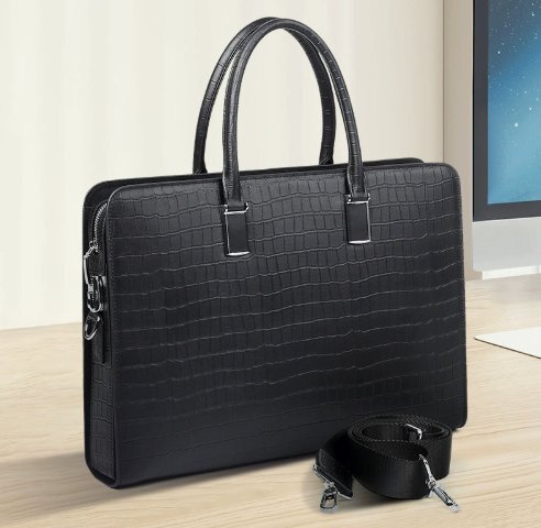 本革の男性のかばんシンプルなビジネスの男性のかばんかばん大容量の高級感のコンピュータのかばん牛革の男性のハンドバッグです拍卖