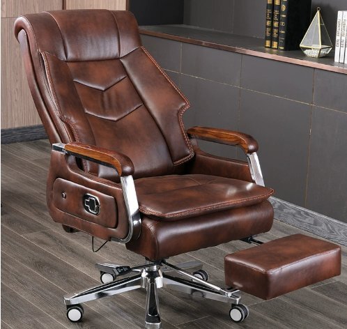 コンピュータのいす家庭用の革のビジネスのボス椅子に横たわることができますオフィスのいすの快適な大クラスのいすに横たわることができま拍卖