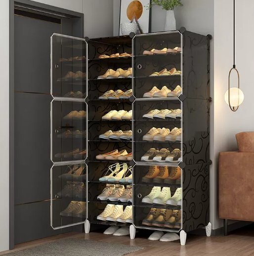防塵靴棚簡易多層戸口靴箱新型靴箱防塵家庭用寮大容量収納拍卖