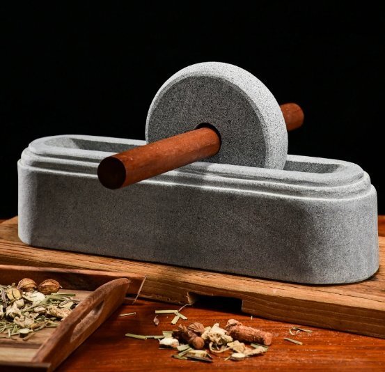 漢方薬碾子薬槽薬船石捻子追い槽工具粉砕機旧式石手働研磨器拍卖