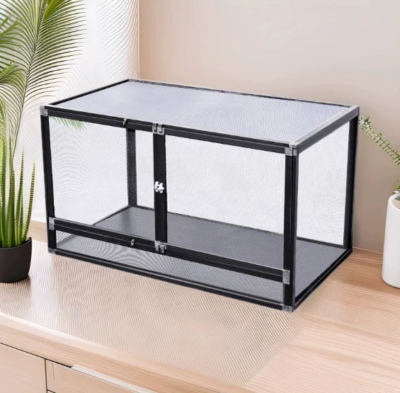 かわいがるネットボックス横型ネットボックスアルミニウム合金カメレオン飼育ボックス這箱トカゲ換気通気拍卖