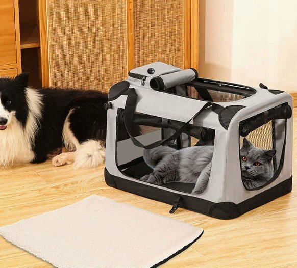 車載用犬ケージ猫ケージ犬小屋外出用折りたたみペットバッグ手提げ式猫バッグ大容量犬猫ケージ拍卖