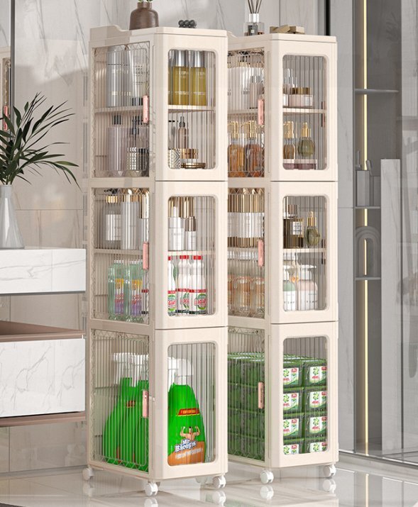 隙間収納棚スリット収納棚トイレ引き出し式防水スリットロッカー浴室収納棚拍卖