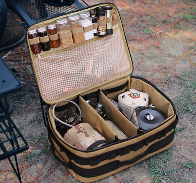 アウトドア調理器具コンロ収納バッグ大容量15L衝突防止ピクニックバッグ鍋ガスボンベ収納バッグです拍卖