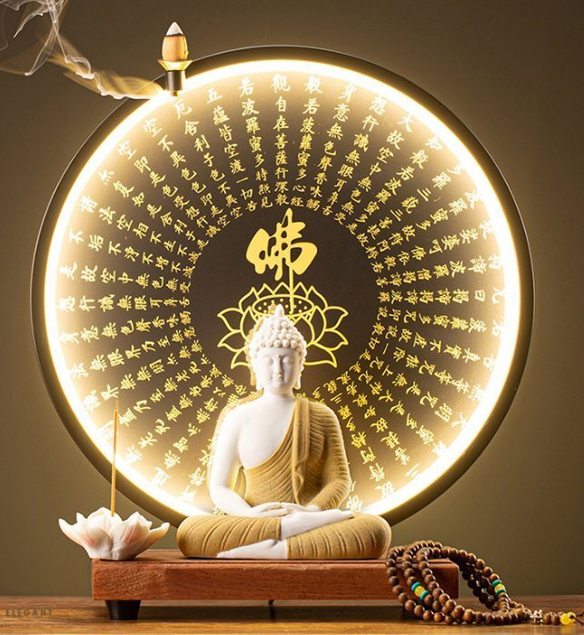 陶磁器釈迦像如来阿弥陀仏泰仏家居中国式装飾応接間玄関に香灯の輪を流します拍卖