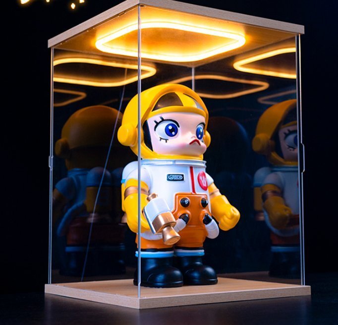 亜克力回型灯展示盒フィギュア木質防カバー付き灯多寸法収納カバー拍卖