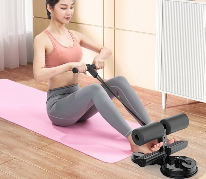 腹筋補助器具家庭用運動器具巻腹筋神器中試験吸盤式脚固定器拍卖