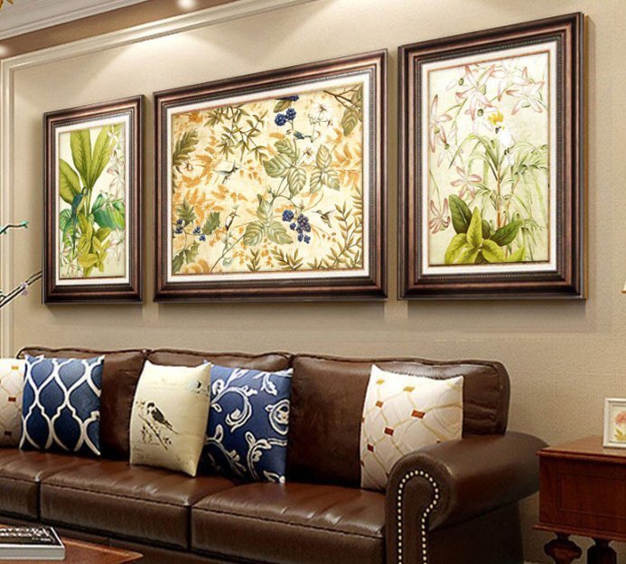 リビングの装飾の絵ソファの背景の壁の絵ヨーロッパ式の三連の絵贅沢なレストランアメリカ式の玄関の壁画ヨーロッパの掛け絵です拍卖