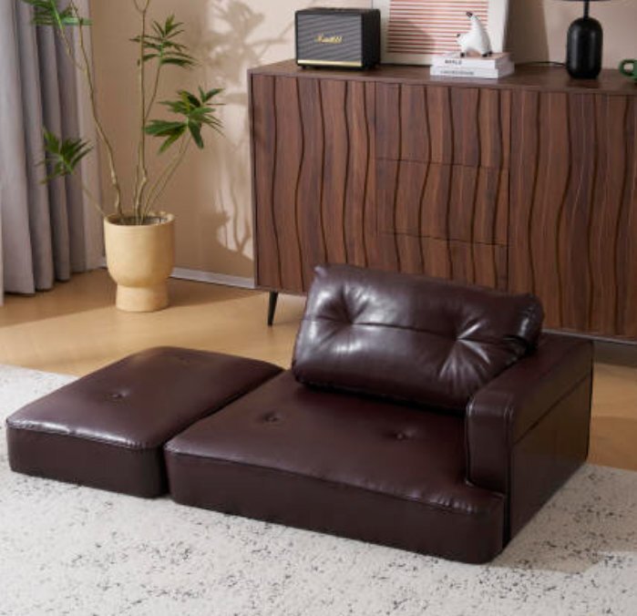 2-3人掛けソファー L字ソファー 組み合わせ ソファ 多機能ソファベッド PUレザー カウチ 自由レイアウト ダイニングソファー オットマン拍卖