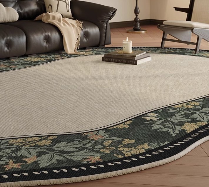 カーペットリビングルーム寝室2階新品レトロなベッドサイド円形の手入れのないフランスソファ不規則な異形のマット拍卖