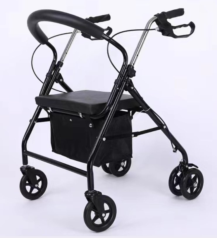 お年寄りのショッピングカート押すことができて乗ることができるカートに乗ることができます高齢者の4輪のベルトに乗る折り畳み式の携帯用拍卖