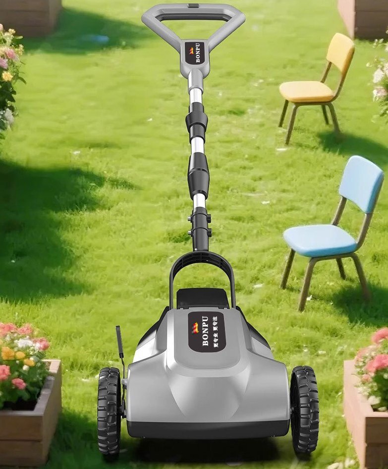 電気芝刈り機家庭用小型芝刈り機高出力手押し芝刈り機園芸用リチウム電気芝刈り機拍卖