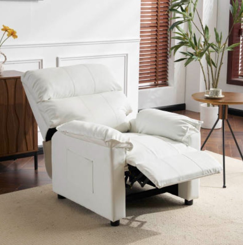 リクライニングソファー ソファー 1人掛け ゲーミングチェア PU 165度調節可能 収納ポケット付き PUレザー チェア オットマン一体型拍卖