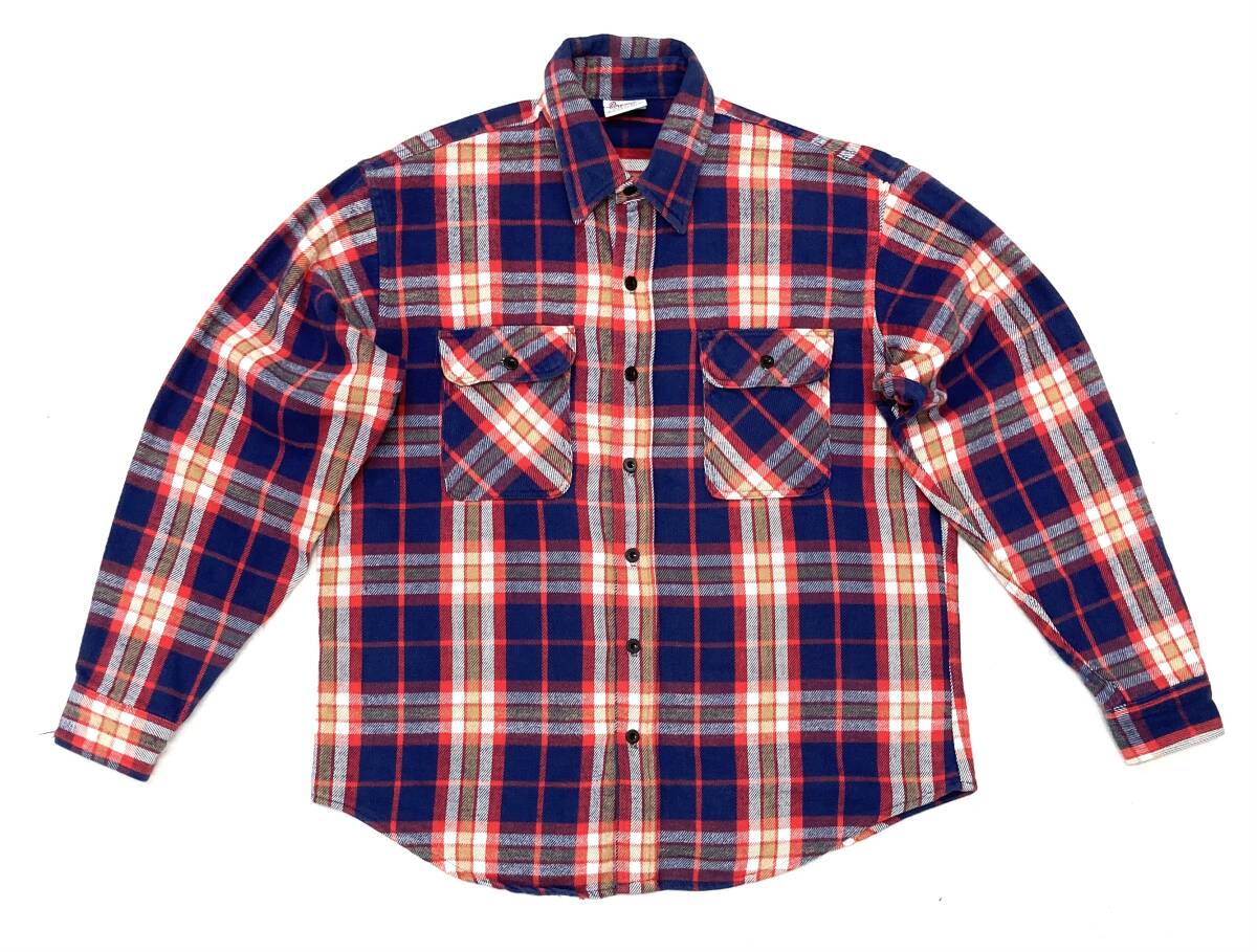 ビンテージ 80s〜90s USA製 プレンティス Prentiss チェック ヘビーネルシャツ ネルシャツ ヘビネル 拍卖