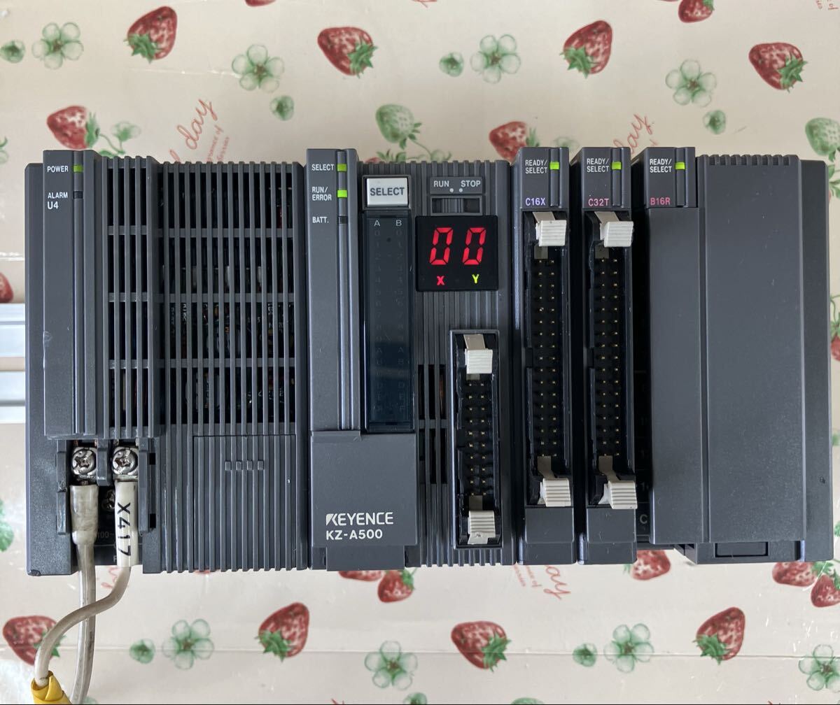 通電確認済 KEYENCE KZ-U4電源ユニット K2-A500CPUユニット KZ-C16X 16点 KZ-C32T拍卖