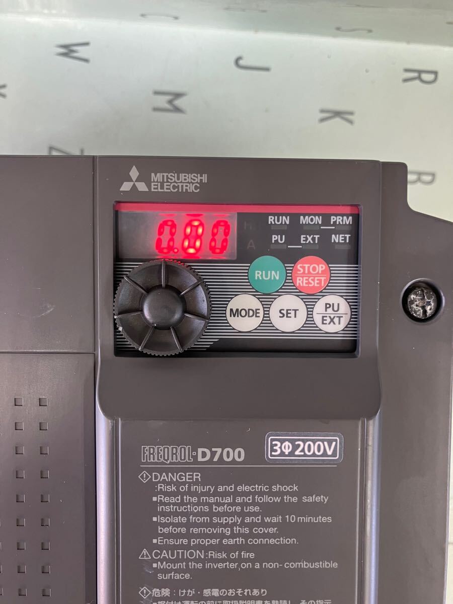 通電確認済 三菱電機 インバータFR-D720-7.5K拍卖