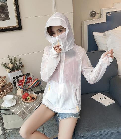 LHK1007★ラッシュガード レディース 長袖 UVカット 紫外線対策 パーカー 指穴付き 着痩せ フドー付き 軽量 通気 無地拍卖