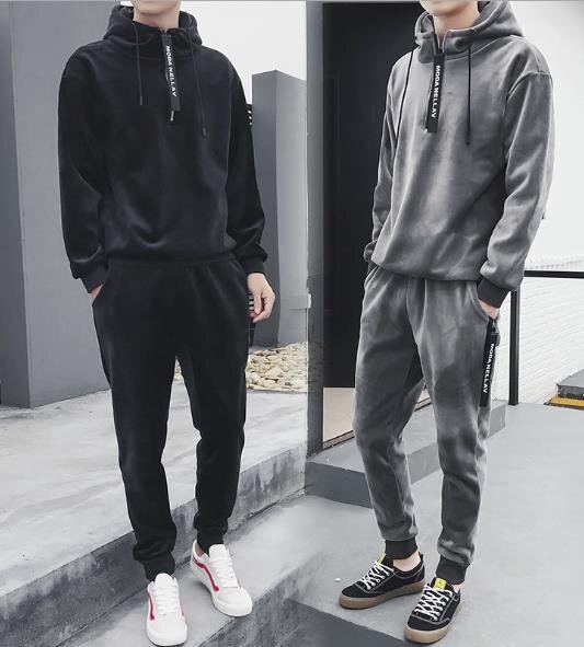 LHK1291★上下セット メンズ スウェット パーカー 長袖 スエット ジャージ スポーツウェア セットアップ 厚手 防寒拍卖