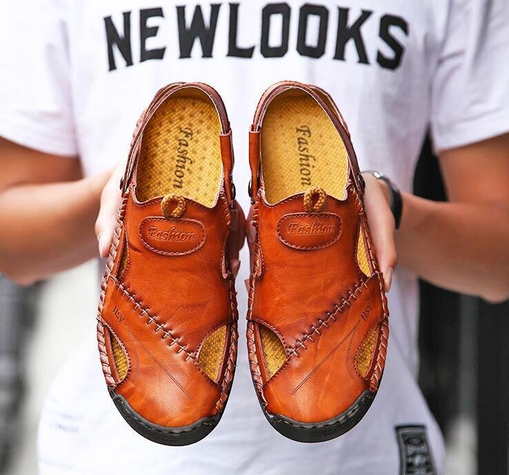 OHJ441★3色選択可 メンズビーチサンダル 本革 防滑ソール サンダル メンズ スポーツサンダル コンフォートサンダル 歩きやすい おしゃれ拍卖