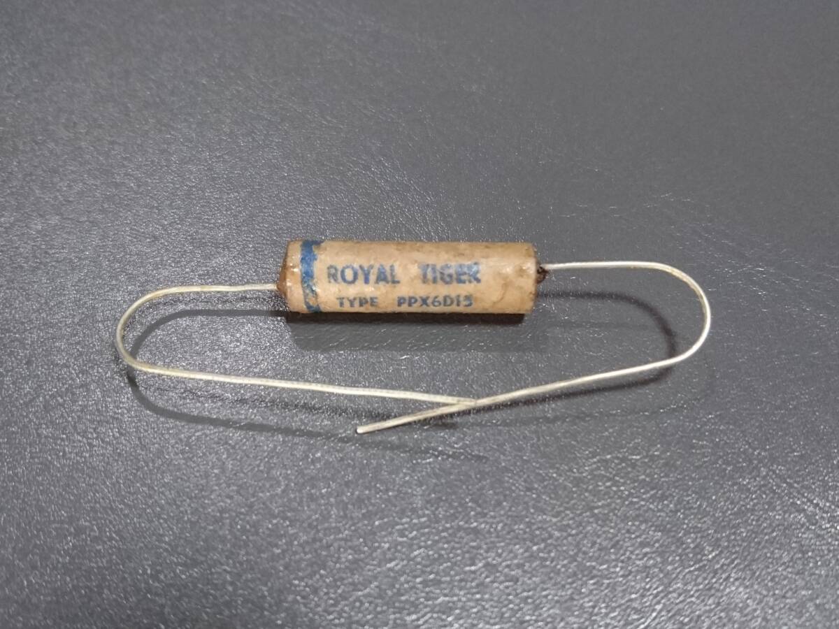 CORNELL-DUBILIER 0.0015μF 600V ROYAL TIGER Vintage ワックスモールドペーパーコンデンサー 未使用品拍卖