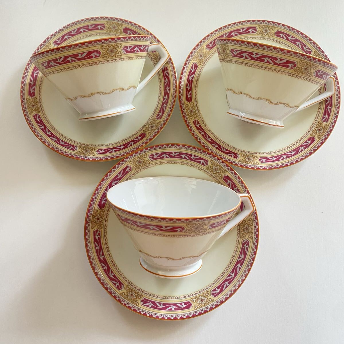 【希少】オールドノリタケ カップ ソーサー 3客セット拍卖